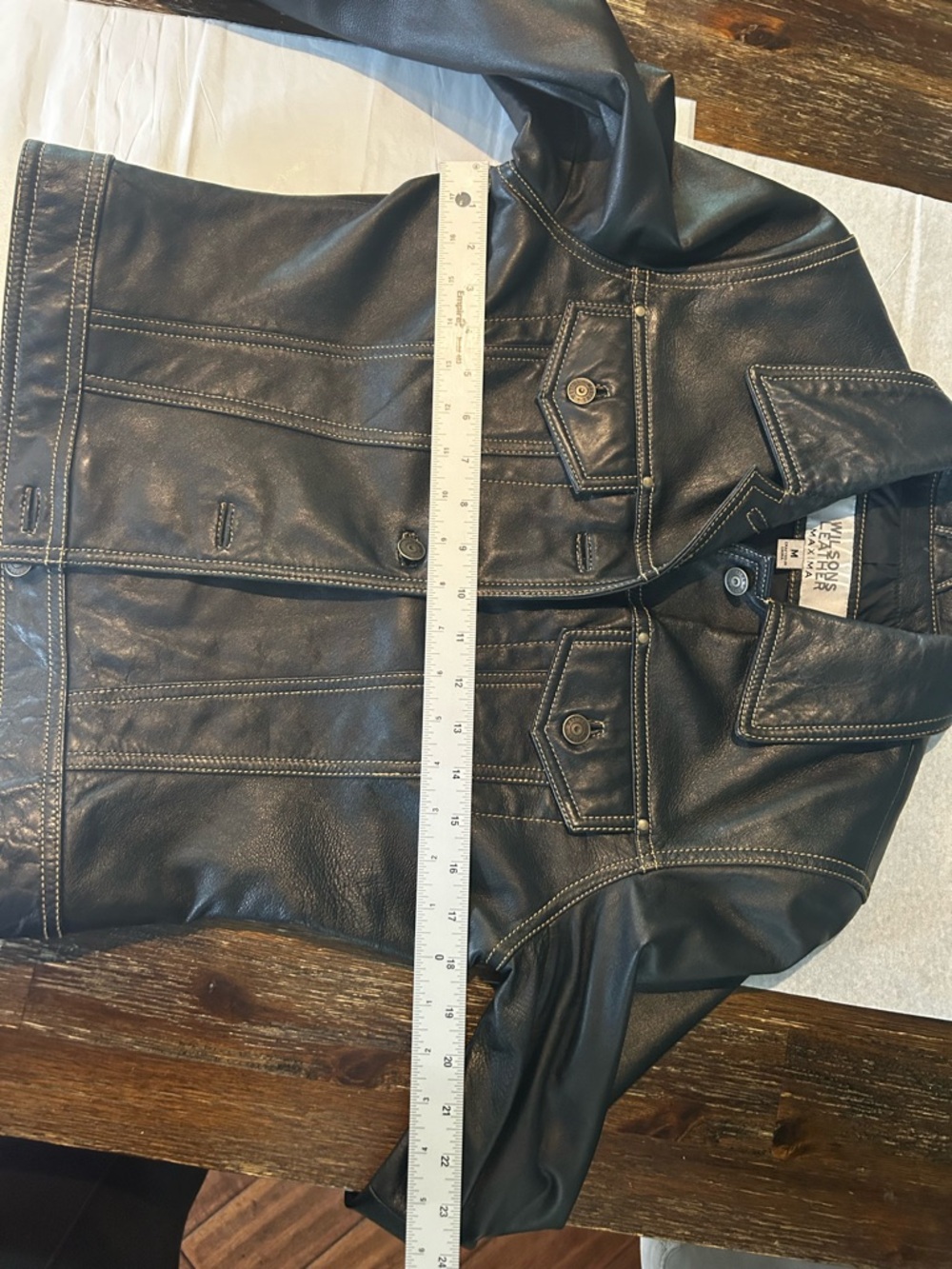 WILSON GENUINE LEATHER TRUKER JACKET - Picture 8 of 9